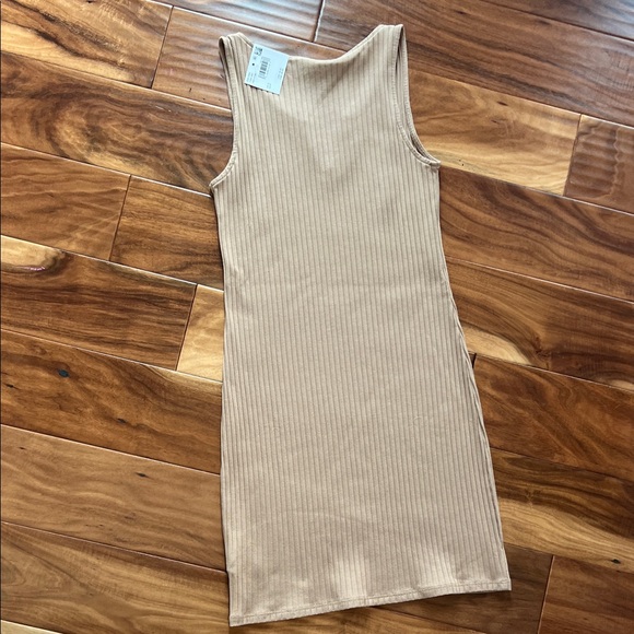 American Eagle Outfitters Tan Ribbed Mini Dress - Picture 5 of 5